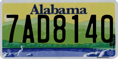 AL license plate 7AD8140