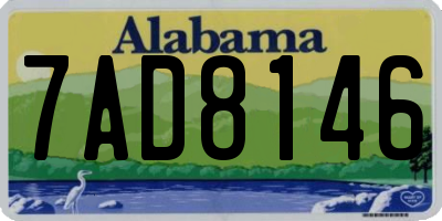 AL license plate 7AD8146