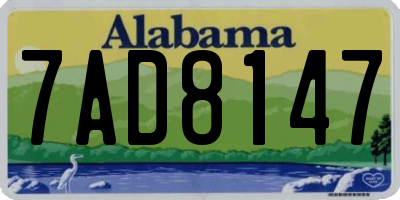 AL license plate 7AD8147