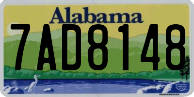 AL license plate 7AD8148