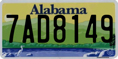 AL license plate 7AD8149