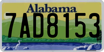 AL license plate 7AD8153