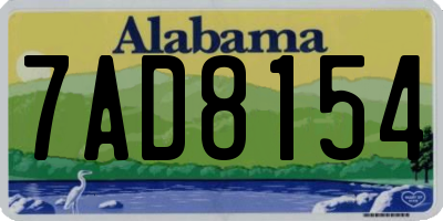 AL license plate 7AD8154