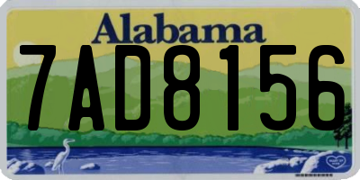 AL license plate 7AD8156