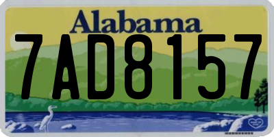 AL license plate 7AD8157