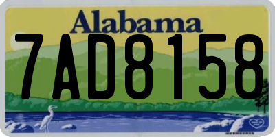 AL license plate 7AD8158