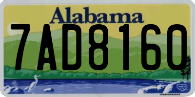 AL license plate 7AD8160