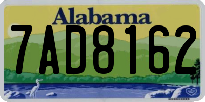 AL license plate 7AD8162