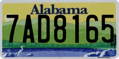 AL license plate 7AD8165