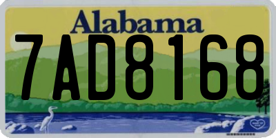 AL license plate 7AD8168