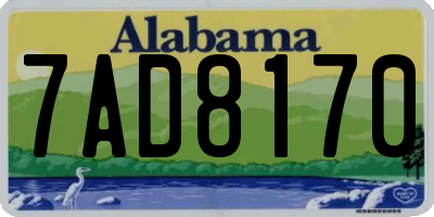 AL license plate 7AD8170