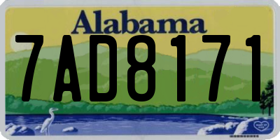 AL license plate 7AD8171