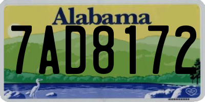AL license plate 7AD8172