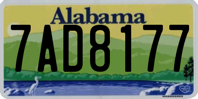 AL license plate 7AD8177