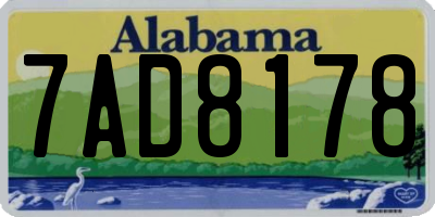 AL license plate 7AD8178