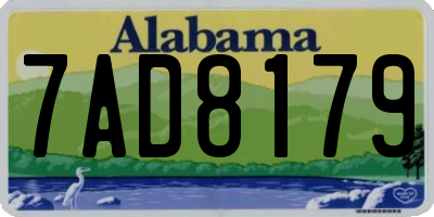 AL license plate 7AD8179