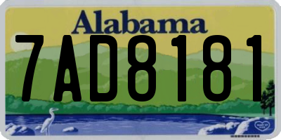 AL license plate 7AD8181