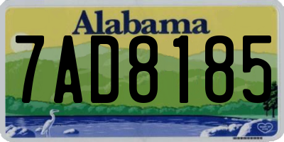 AL license plate 7AD8185