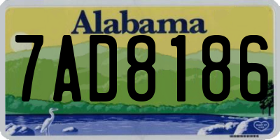 AL license plate 7AD8186