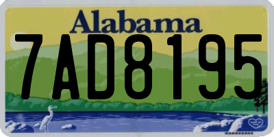 AL license plate 7AD8195