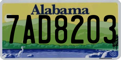 AL license plate 7AD8203