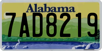 AL license plate 7AD8219