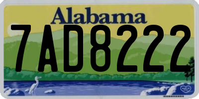 AL license plate 7AD8222