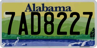 AL license plate 7AD8227