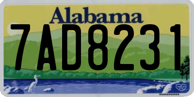 AL license plate 7AD8231