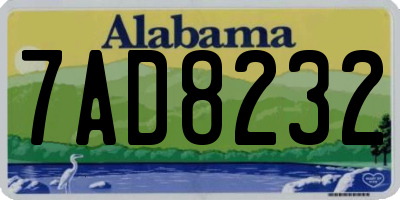 AL license plate 7AD8232