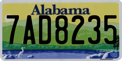 AL license plate 7AD8235