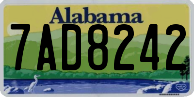AL license plate 7AD8242