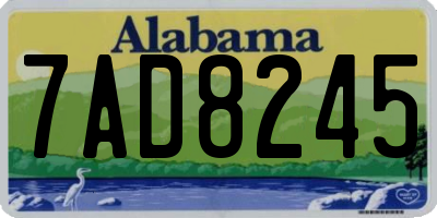 AL license plate 7AD8245