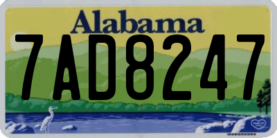 AL license plate 7AD8247