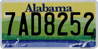 AL license plate 7AD8252