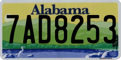 AL license plate 7AD8253