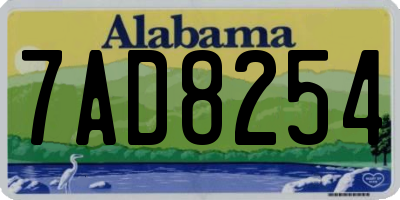 AL license plate 7AD8254