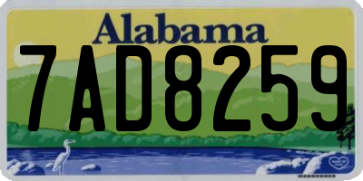 AL license plate 7AD8259