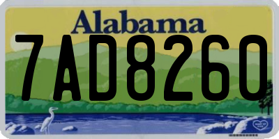 AL license plate 7AD8260