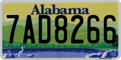 AL license plate 7AD8266