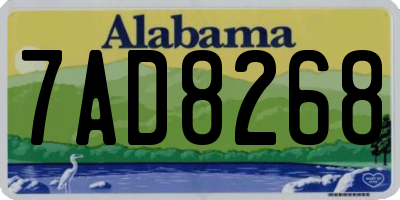 AL license plate 7AD8268