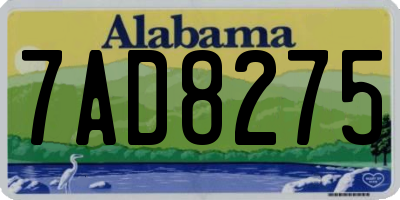 AL license plate 7AD8275
