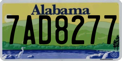 AL license plate 7AD8277