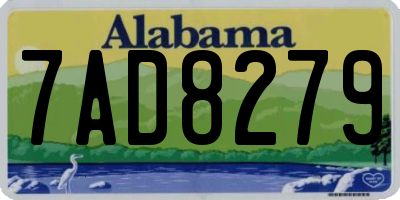 AL license plate 7AD8279