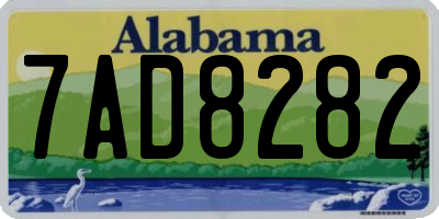 AL license plate 7AD8282