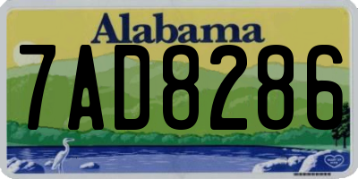 AL license plate 7AD8286