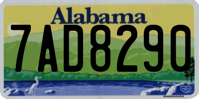 AL license plate 7AD8290