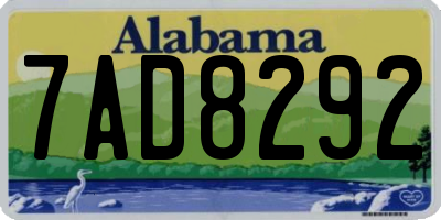 AL license plate 7AD8292