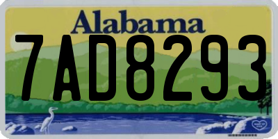 AL license plate 7AD8293