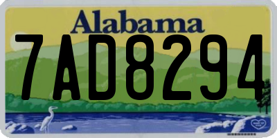 AL license plate 7AD8294